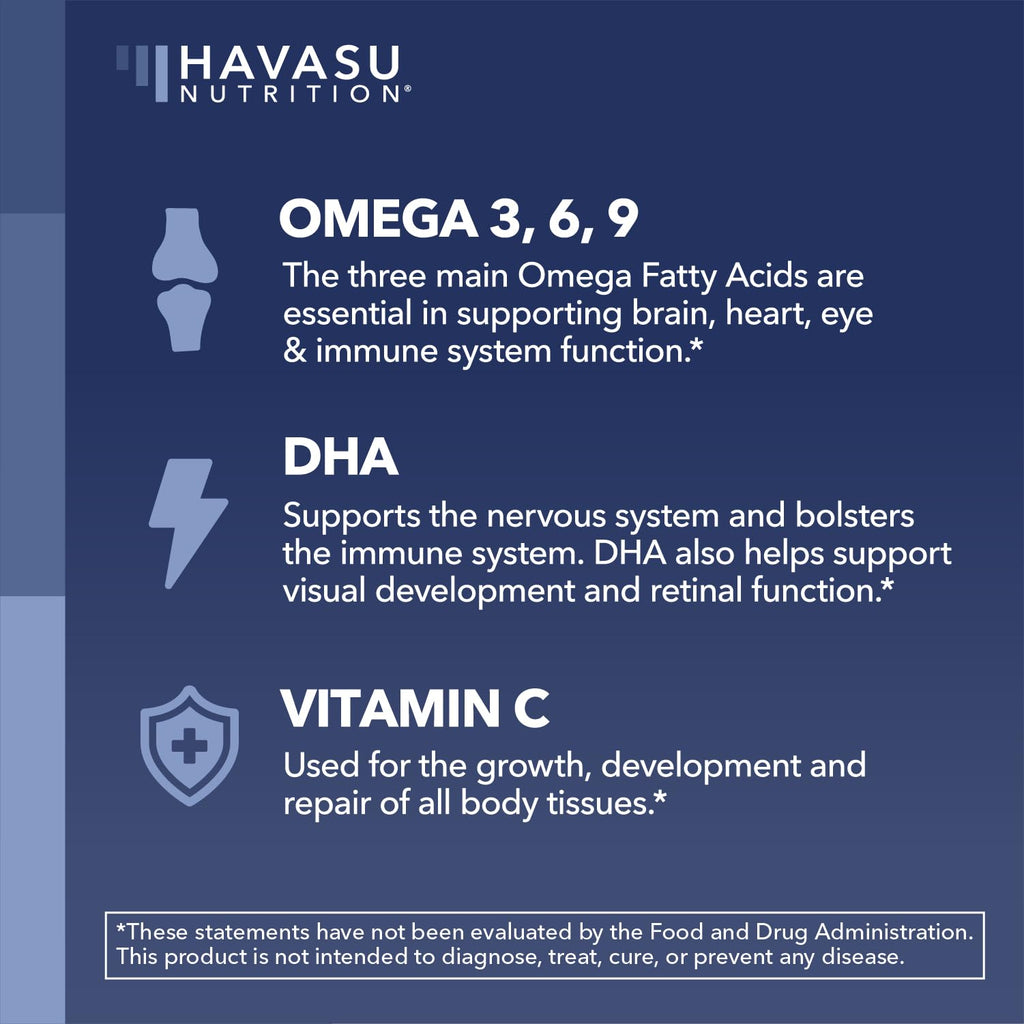 Havasu Nutrition Vegan Omega 3 6 9 Gummies with DHA - 60 Count - image 3