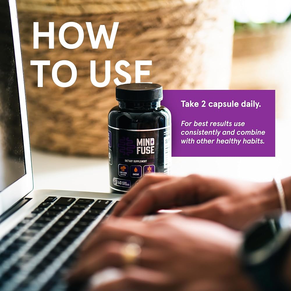 Mind Fuse Nootropic Memory Booster Supplement for Focus - 60 Capsules - image 4