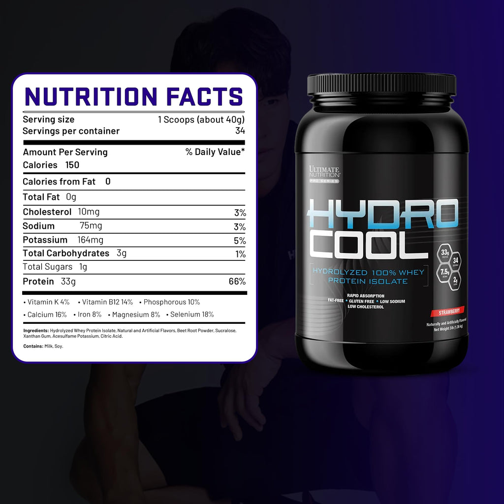 Ultimate Nutrition HydroCool Hydrolyzed Whey Protein Isolate Powder
