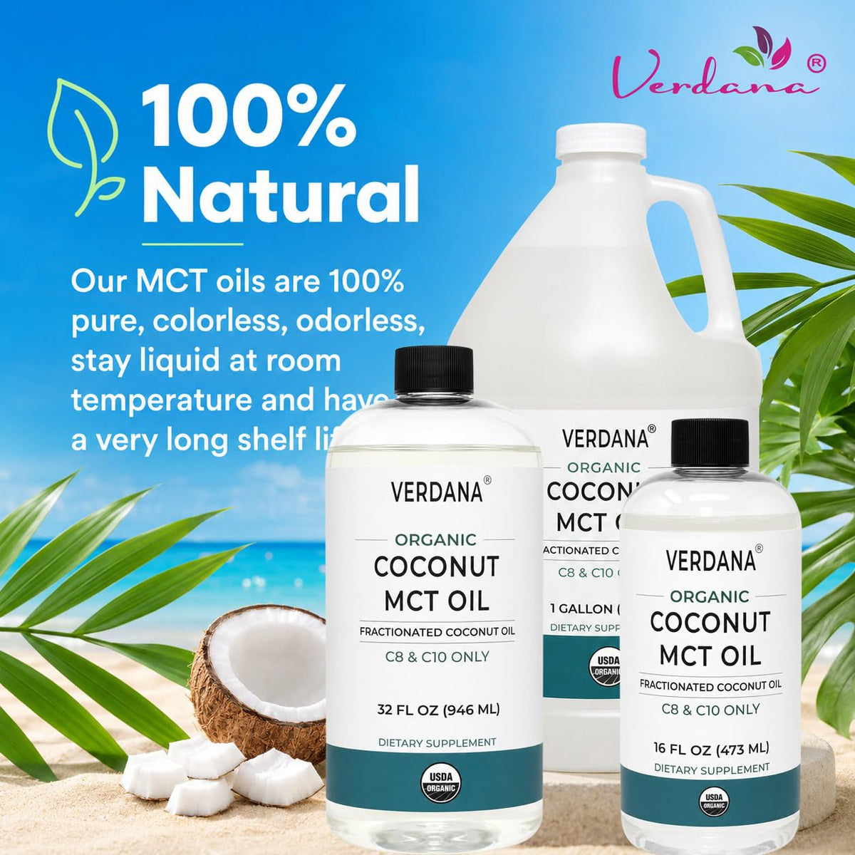 Verdana USDA Organic Coconut MCT Oil – 32 Fl Oz - image 3