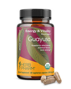 Herb Pharm Guayusa Capsules Nootropic Brain Support - 60 Vegan Capsules