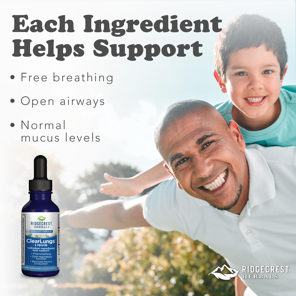 RidgeCrest Herbals ClearLungs Liquid Lung Support - 2 fl oz - image 2
