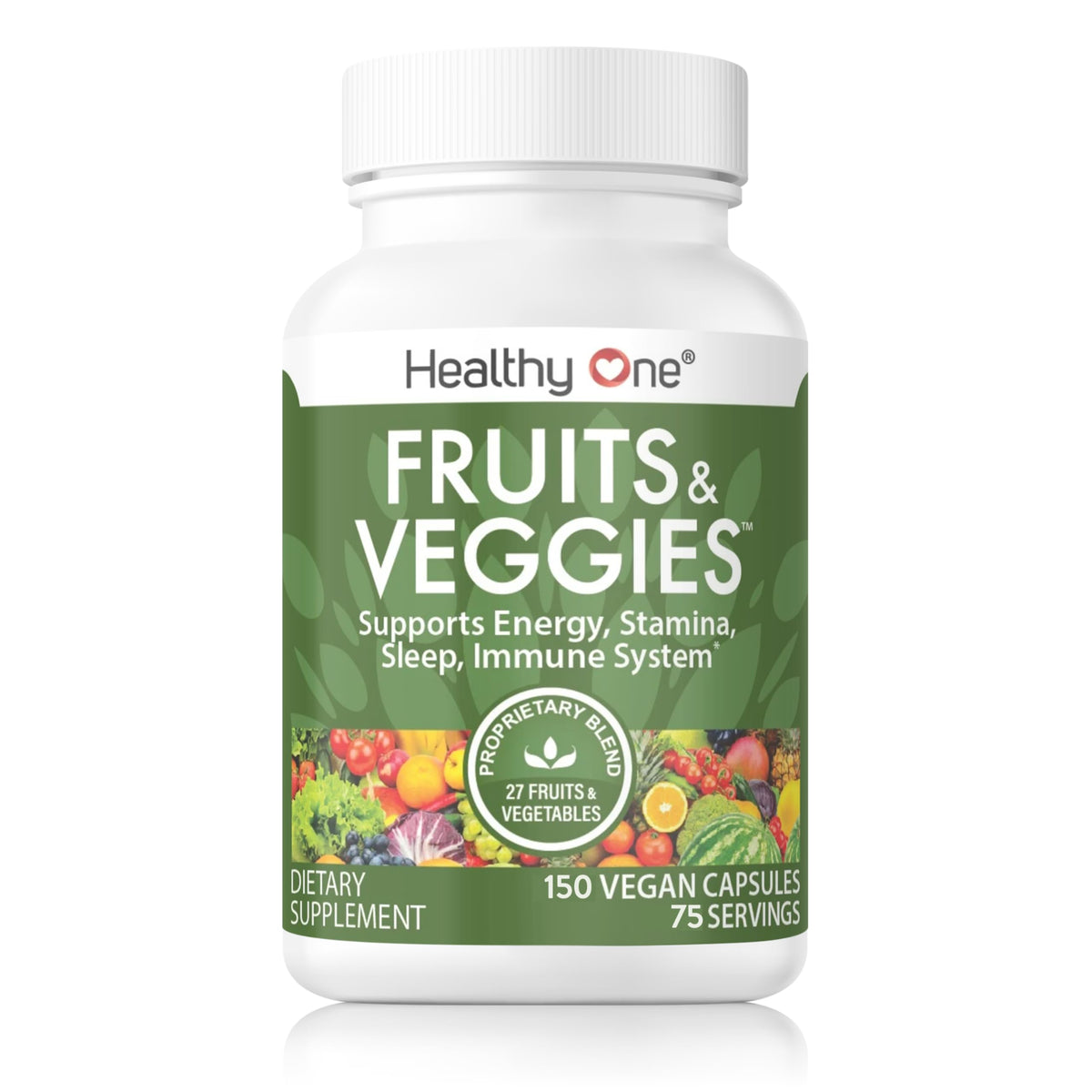 Healthy One Fruits & Veggies - 27 Premium Whole Foods - Vitamins