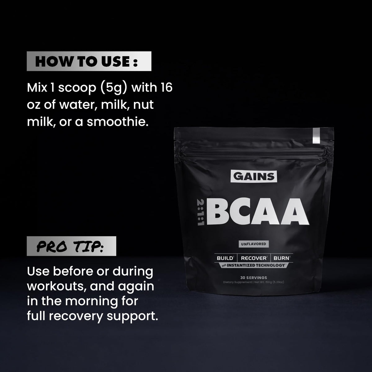 Gains in Bulk BCAA Powder
