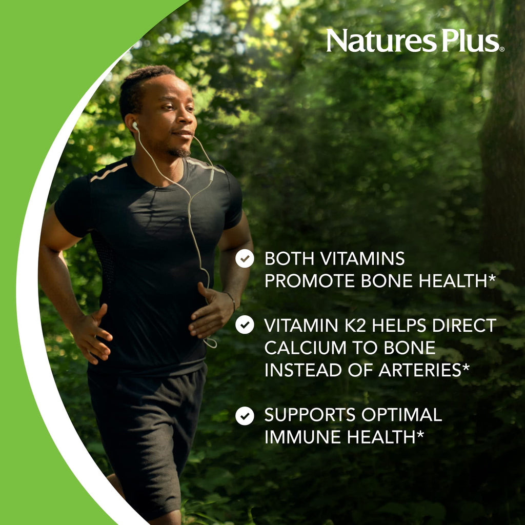 NaturesPlus Vitamins D3 & K2 Bone Health - 90 Capsules - image 4