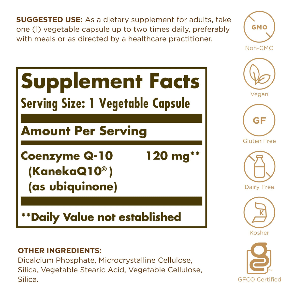 Solgar Coenzyme Q-10 120mg - 60 Vegetarian Capsules - image 2