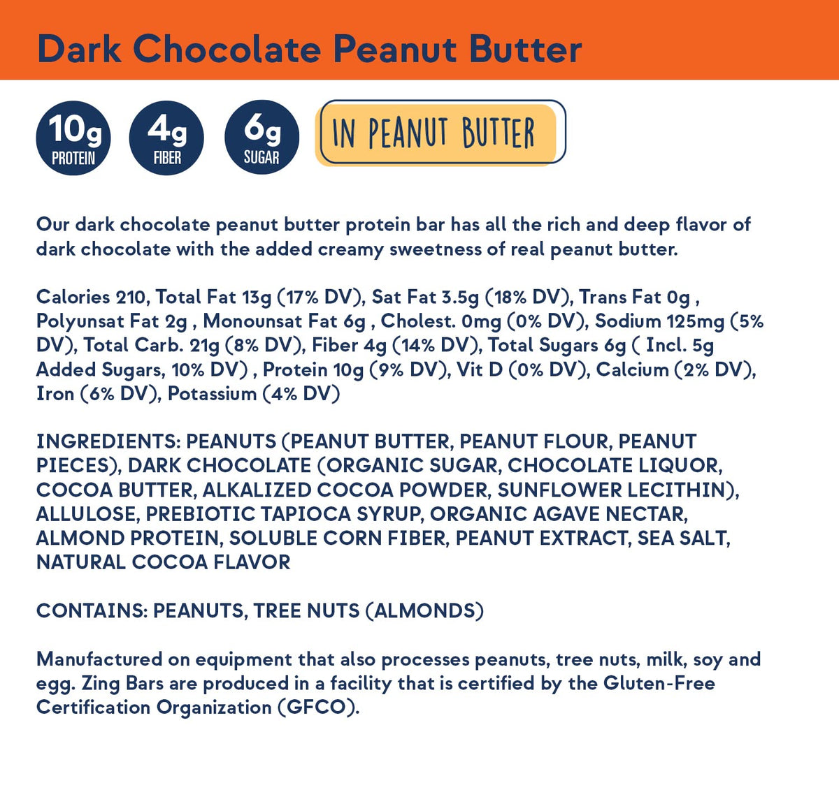 Zing Bars Plant Based Protein Bar