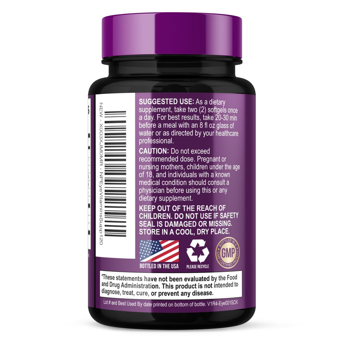 Nature's Peak Eye Vitamins Supplements - 3x Strength Eye Health