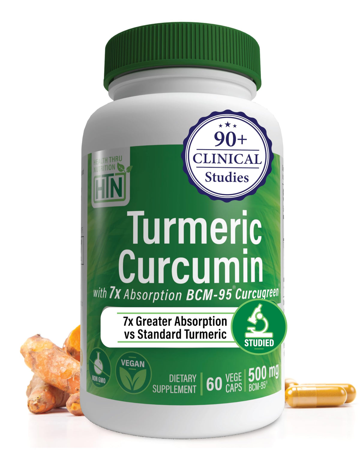 Health Thru Nutrition Turmeric Curcumin Complex 500mg Supplement