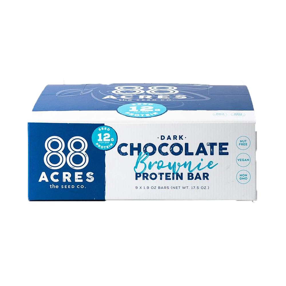 88 Acres Dark Chocolate Brownie High Protein Bar - 9 Pack