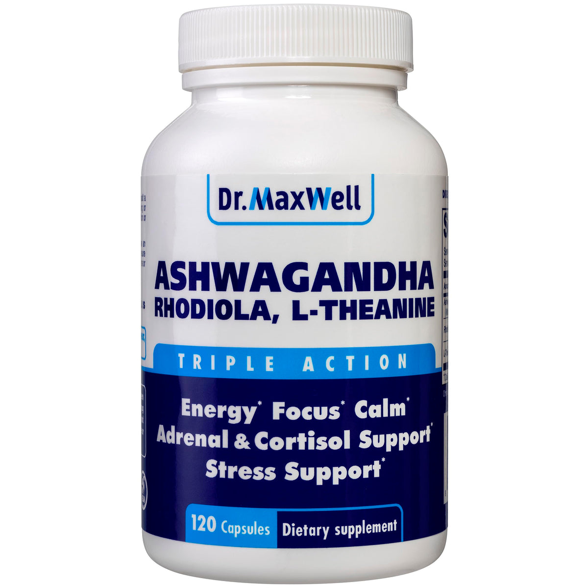 Dr. Maxwell Cortisol Manager Supplement for Stress & Sleep - 120 Capsules