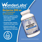 Wonder Laboratories Berberine HCL 500mg + Cinnamon & Chromium