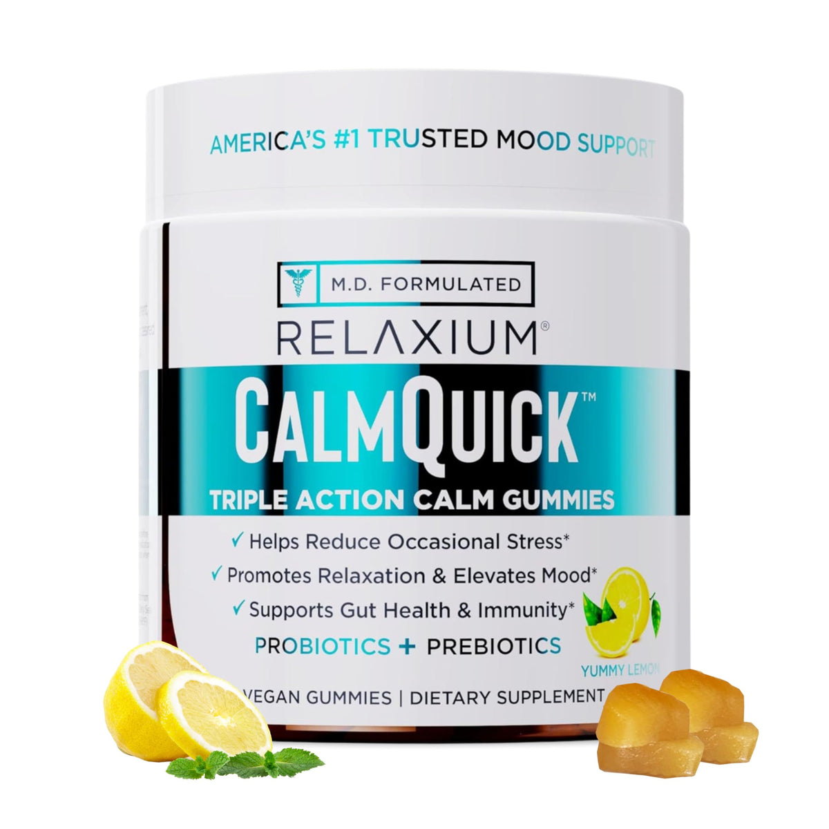 Relaxium Calm Gummies with L-Theanine, Magnesium & B6 - 60ct