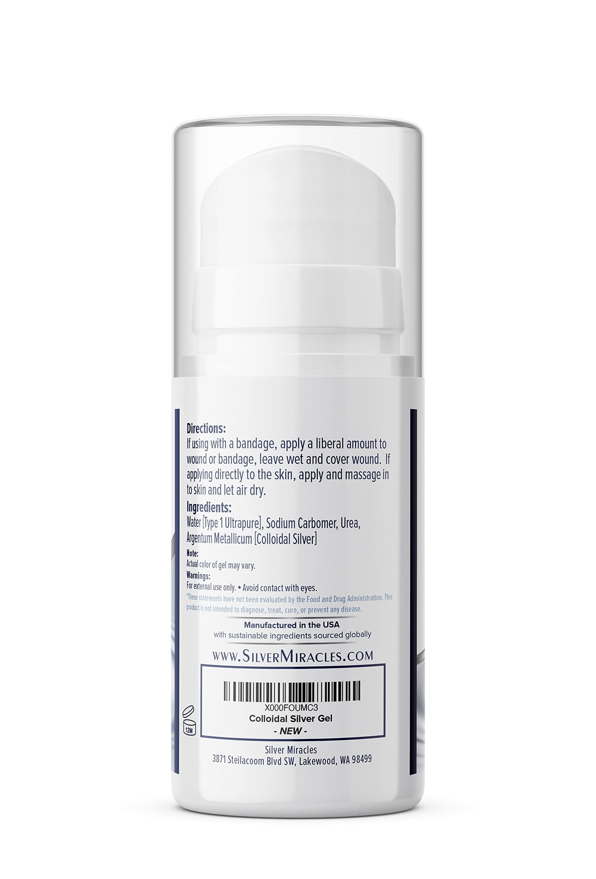 Silver Miracles Colloidal Silver First Aid Gel - 3.38 oz - image 2