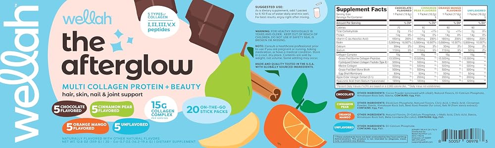 Wellah The Afterglow Multi Collagen Protein + Beauty - 20 Stickpacks - image 5