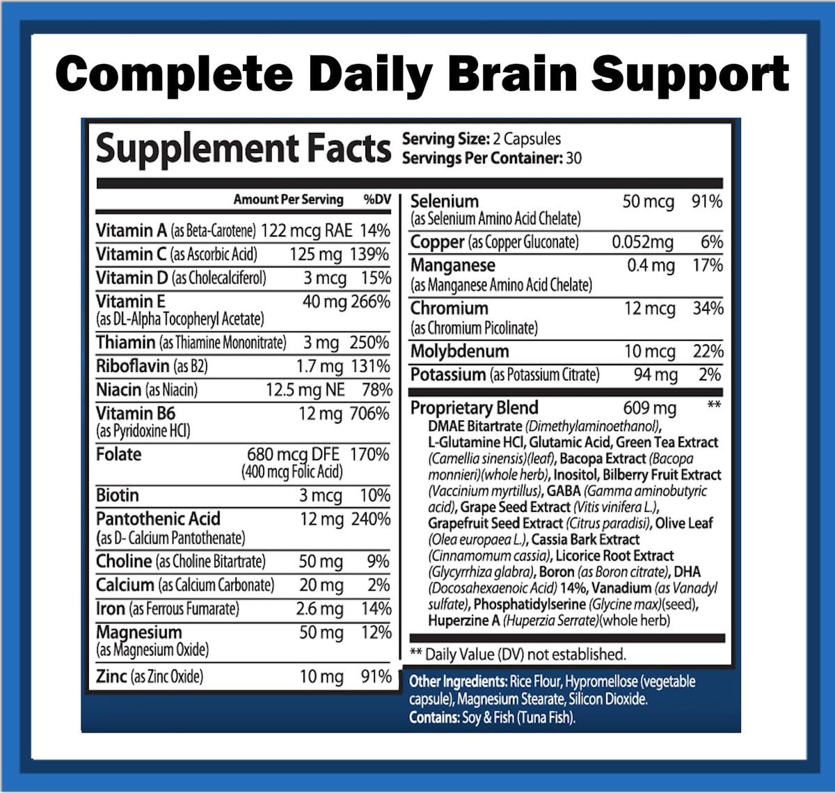 USANUTRA Brain Support Plus for Memory and Focus - 60 Capsules - image 3