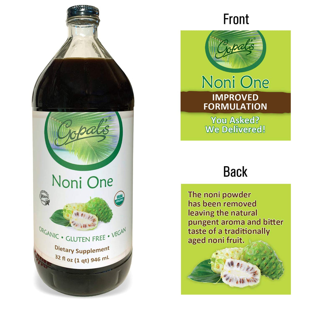 Gopal's Noni One 100% Pure Organic Noni Juice - 32 Fl Oz - image 3