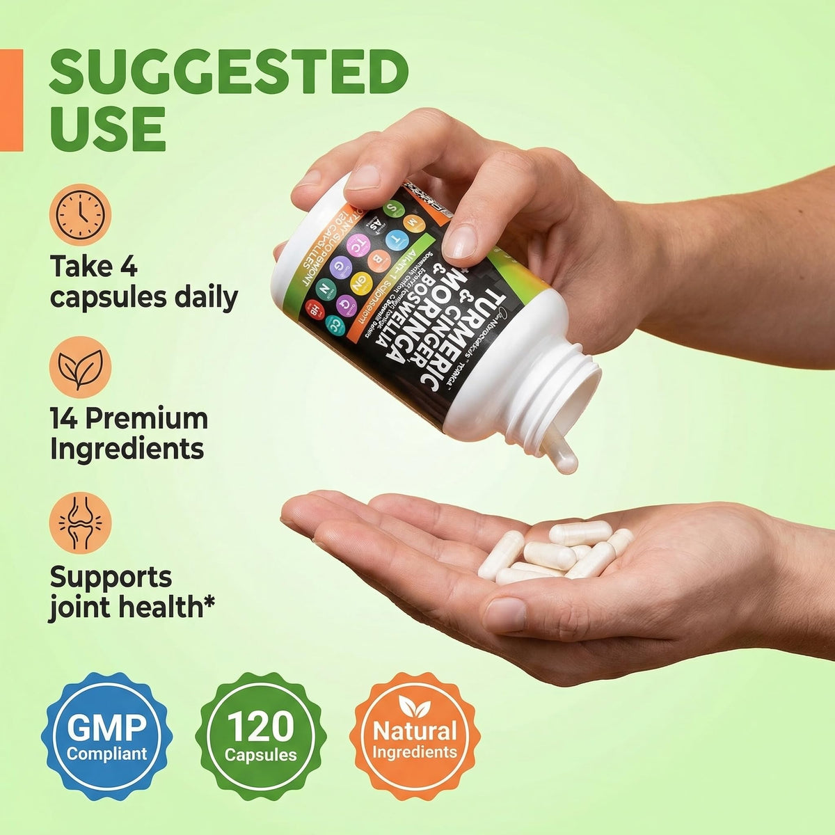 Clean Nutraceuticals Turmeric Moringa Supplement - 120 Capsules - image 6