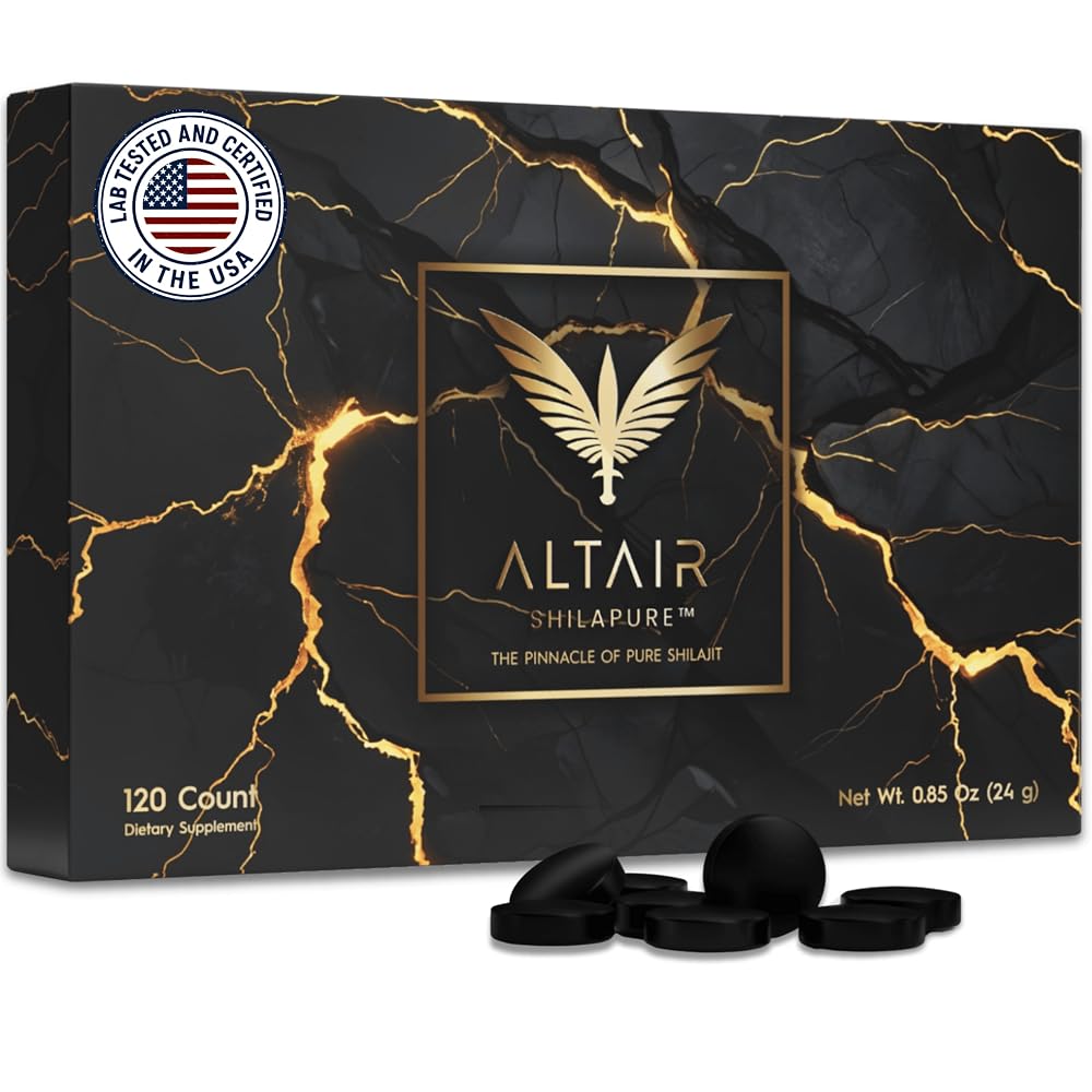 Altair Shilapure 100% Pure Shilajit Tablets - 120 Count