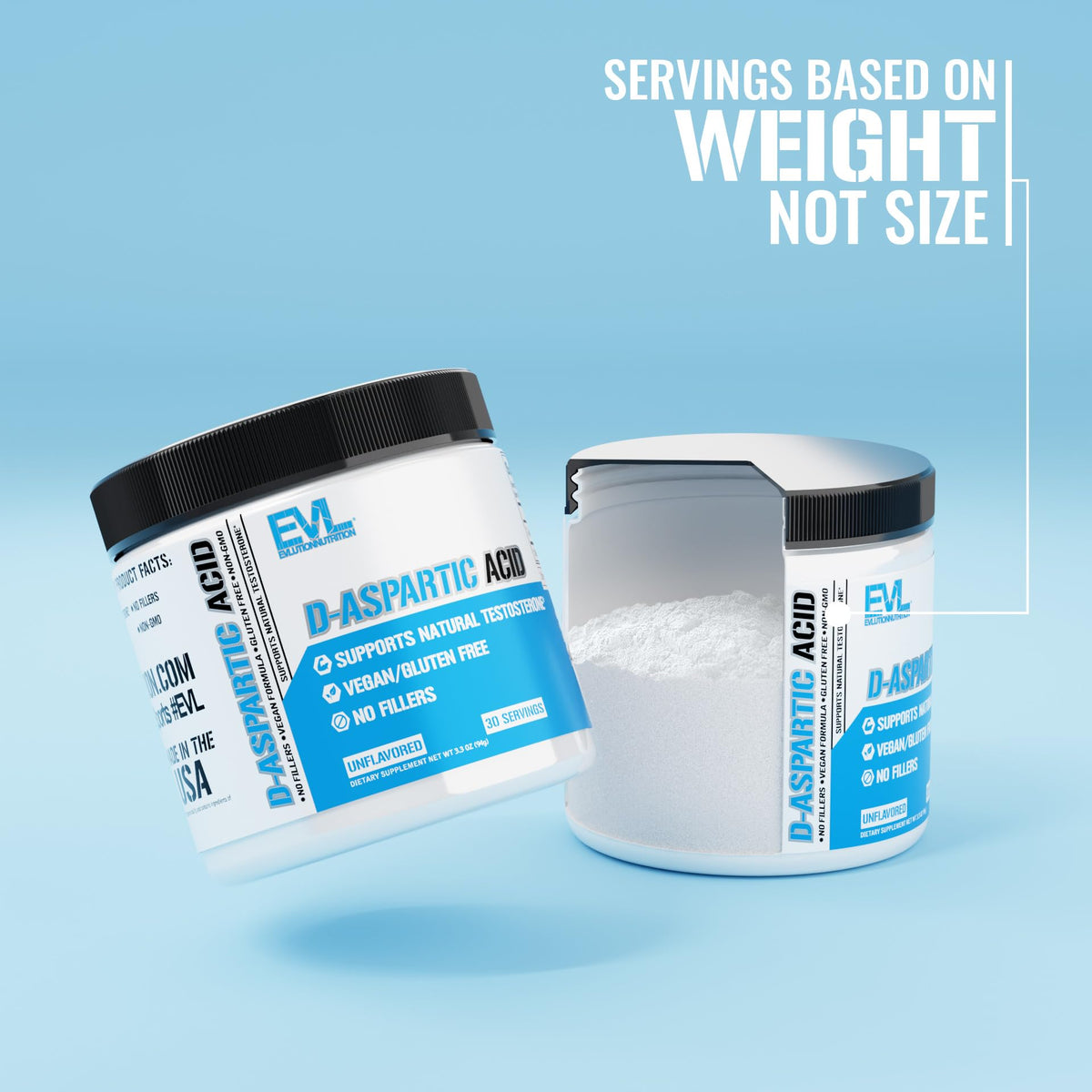 Evlution D-Aspartic Acid Testosterone Support Powder - 3.3 oz - image 3