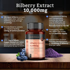 pureclinica Bilberry Extract 1000mg High Strength - 180 Tablets - image 5