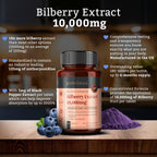 pureclinica Bilberry Extract 1000mg High Strength - 180 Tablets - image 5