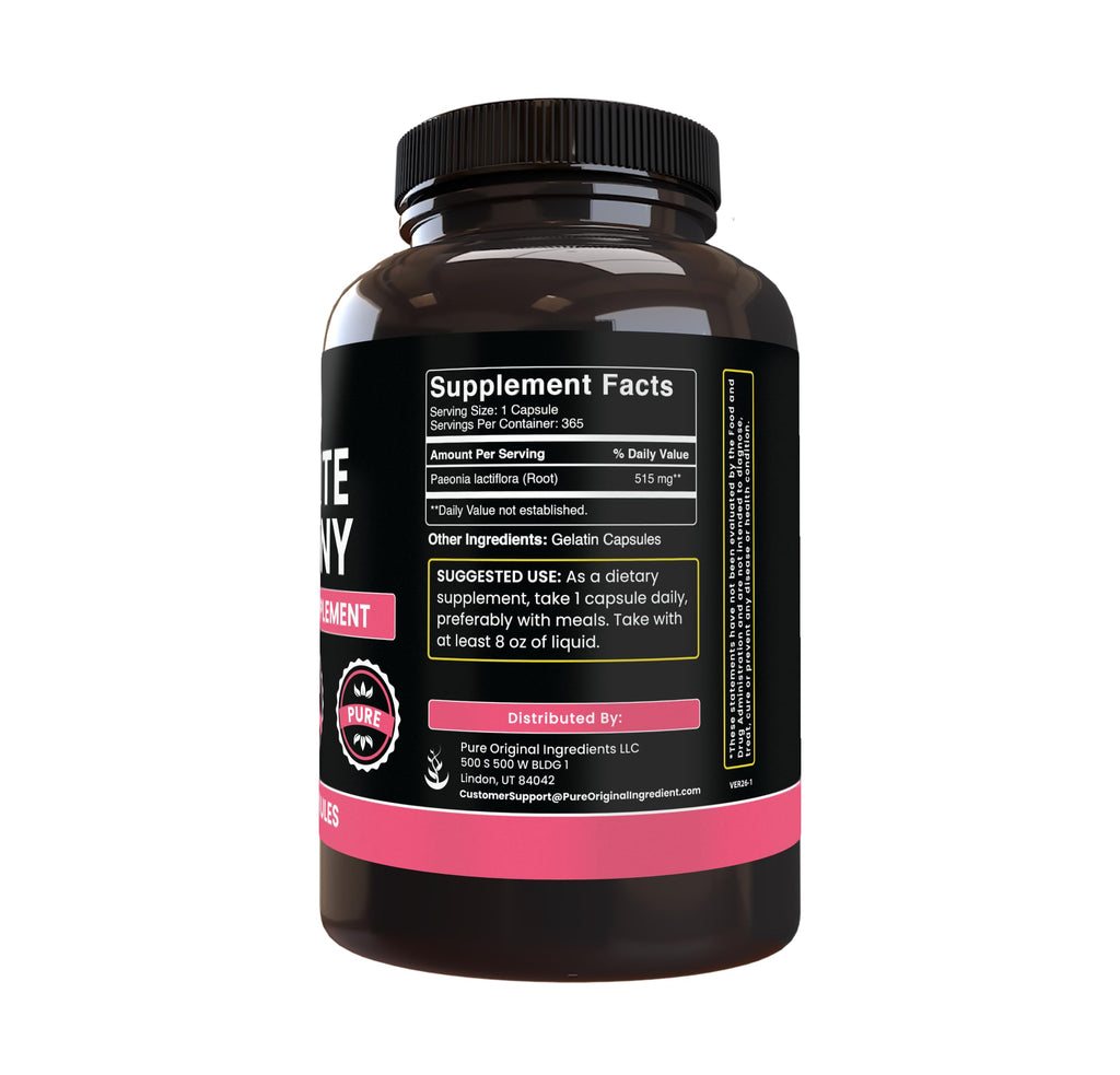 PURE ORIGINAL INGREDIENTS White Peony - 365 Capsules - image 2