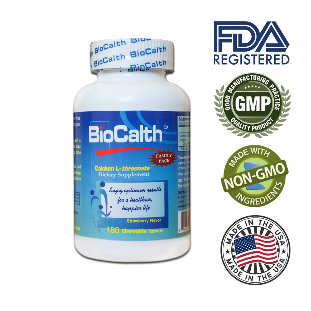 GANGAN BioCalth Chewable L-threonate Calcium Tablets, Strawberry - 540 Count - image 2