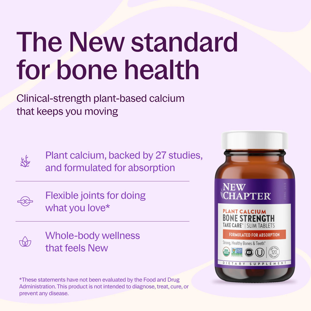 New Chapter Bone Strength Take Care Calcium - 120 Tablets - image 2