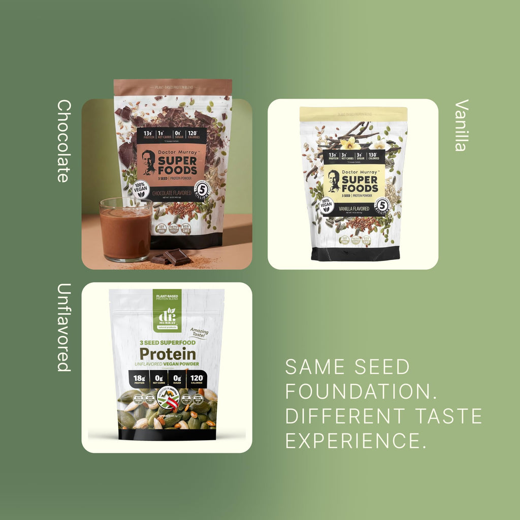Dr. Murray's Super Foods 3 Seed Protein Powder - Pumpkin Flax