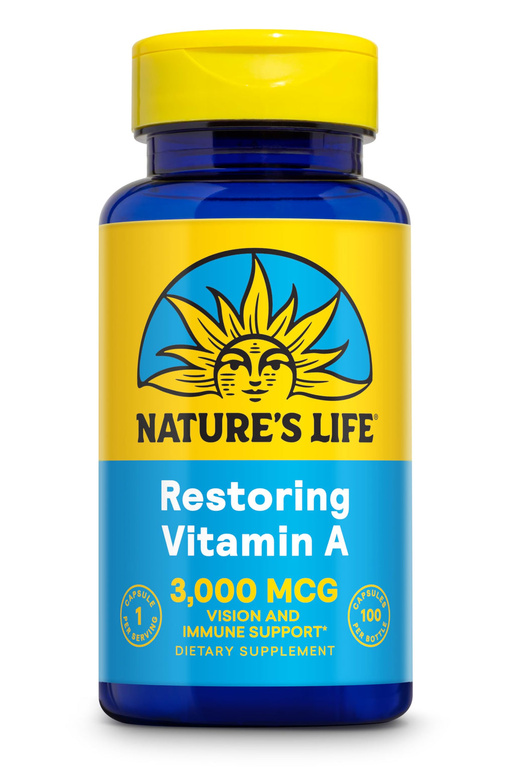Nature's Life Vitamin A 10,000 IU - 100 Capsules