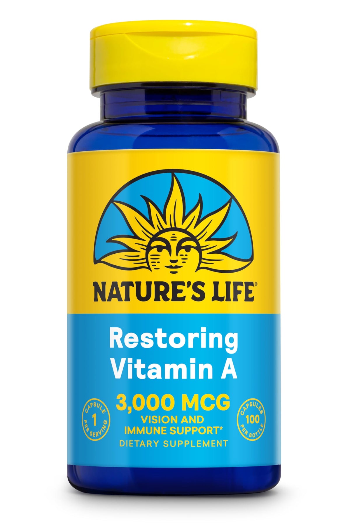 Nature's Life Vitamin A 10,000 IU - 100 Capsules