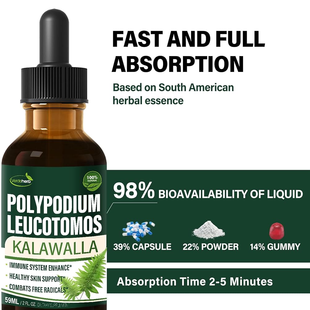 Verdeherb Polypodium leucotomos Immune Support Drops - 2 Fl Oz - image 3