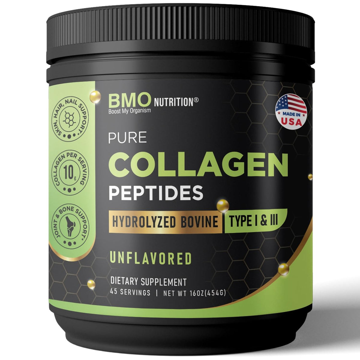 BMO Nutrition Pure Collagen Peptides Powder Type 1&3 - 45 Servings