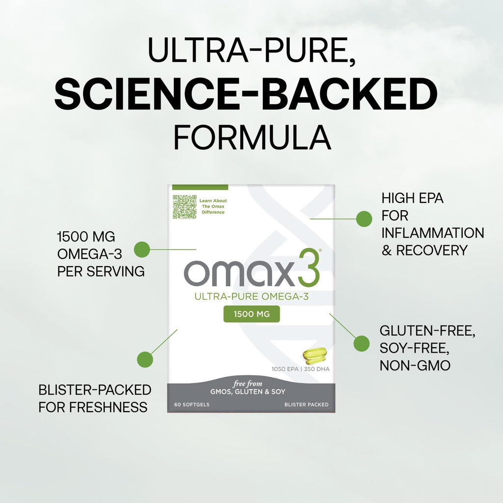 Omax3 Omega 3 Fish Oil 1500mg High-Potency EPA/DHA - 240 Softgels - image 3