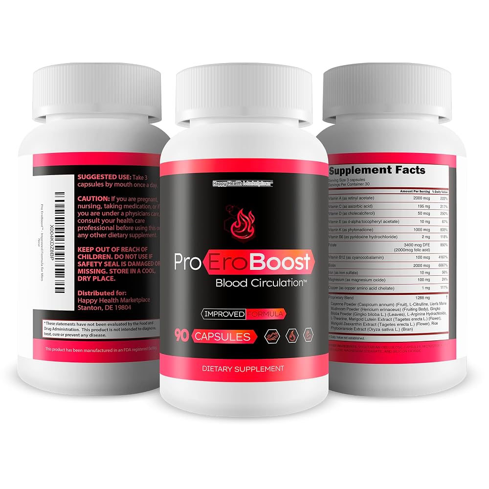 Happy Health Marketplace Pro EroBoost Blood Flow Supplement - 90 Capsules - image 4