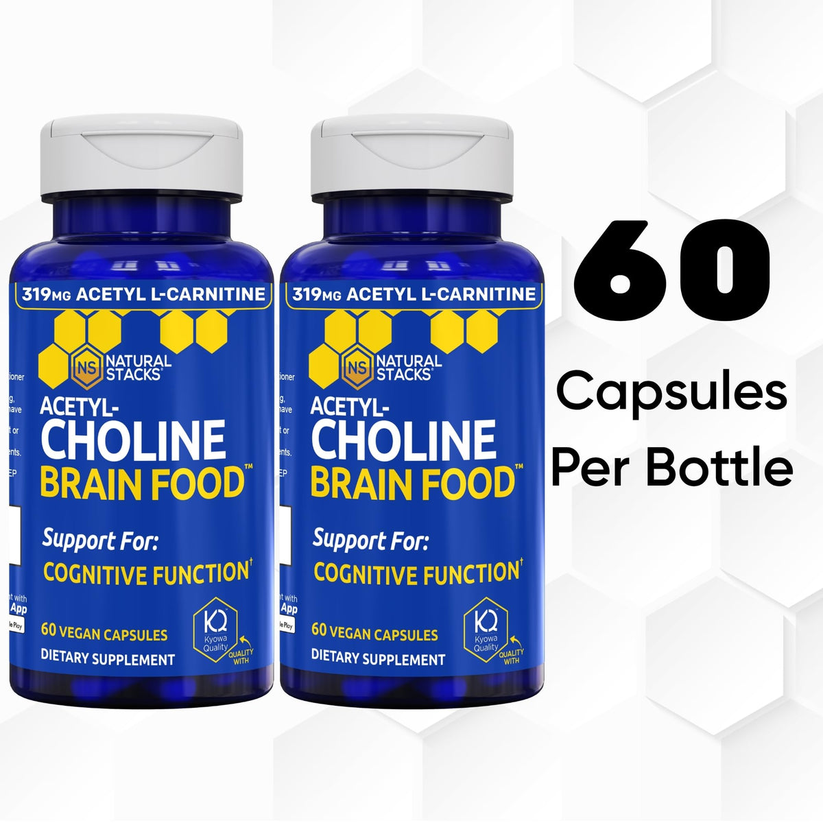 Natural Stacks Acetylcholine Brain Food with Alpha GPC - 120 Capsules - image 4