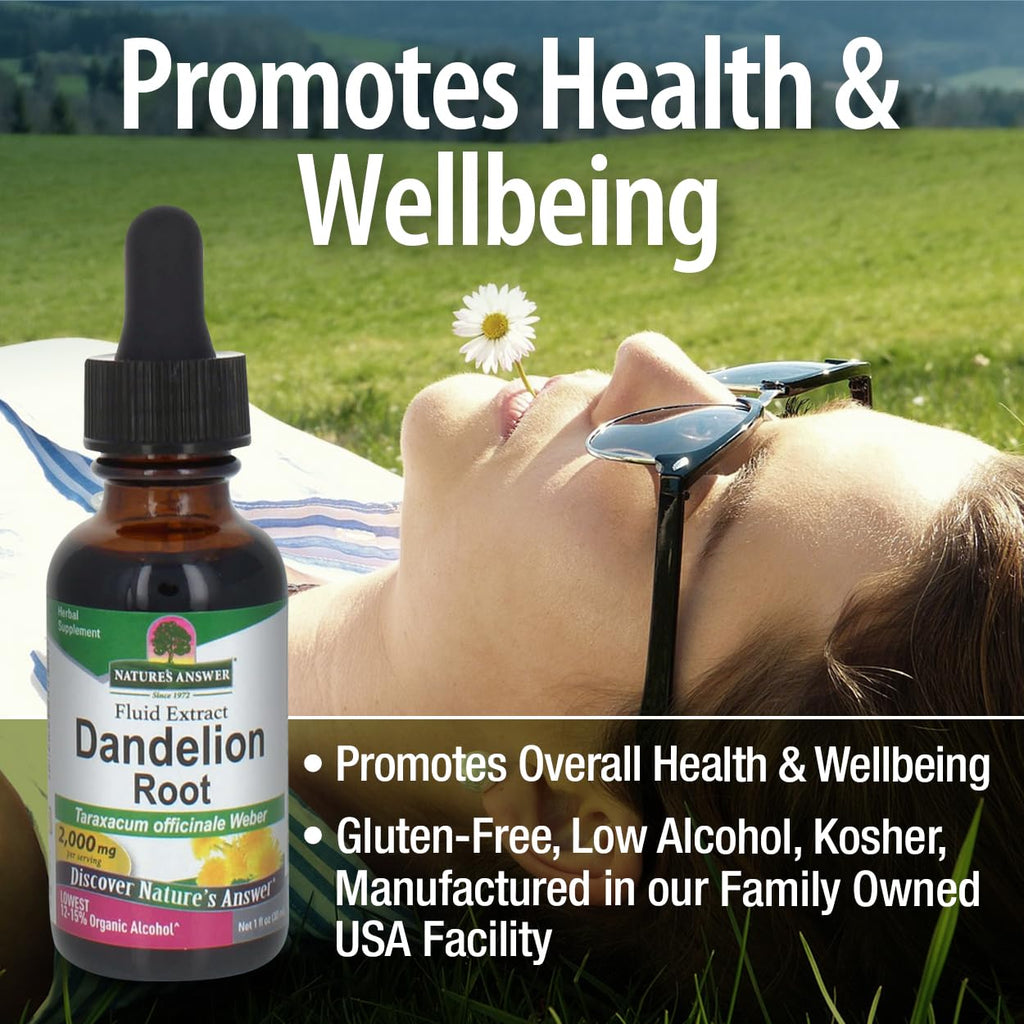 Nature's Answer Dandelion Root with Organic Alcohol Extract Fl Oz