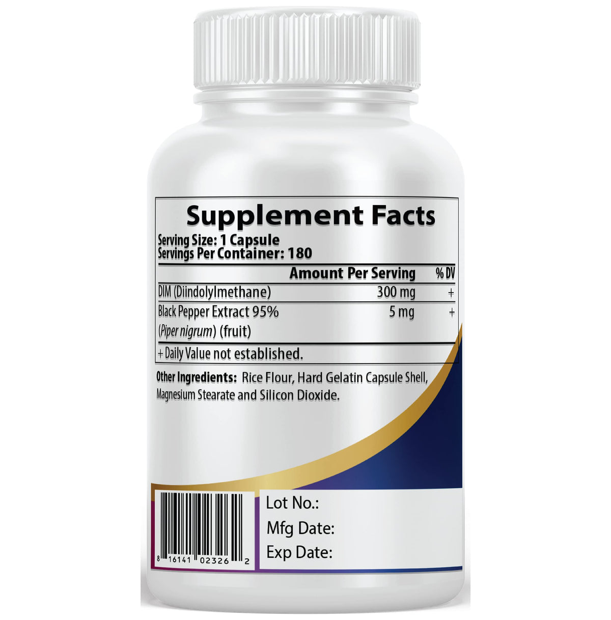 Pacific Nature's DIM 300mg with Black Pepper - 90 Capsules - image 4