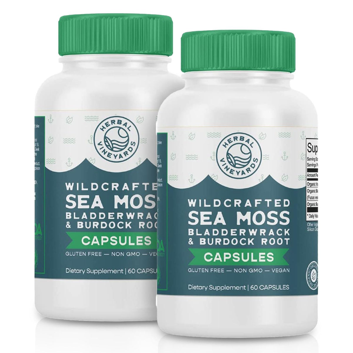 Herbal Vineyards Organic Wildcrafted Sea Moss 60 Capsules