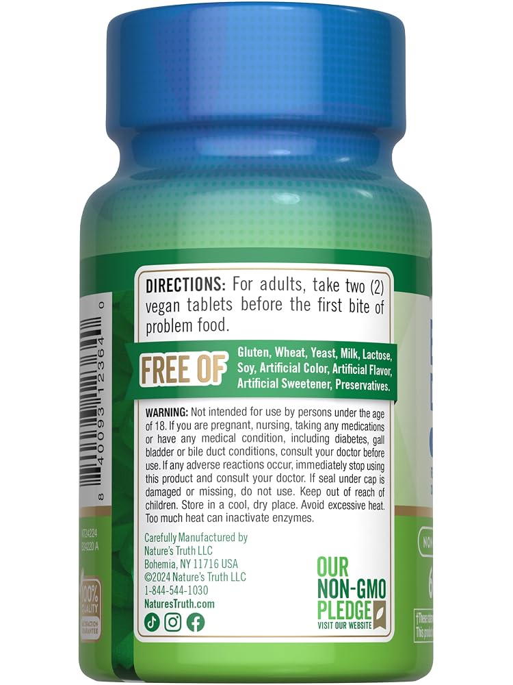 Nature's Truth Digestive Enzymes - 60 Tablets - image 7