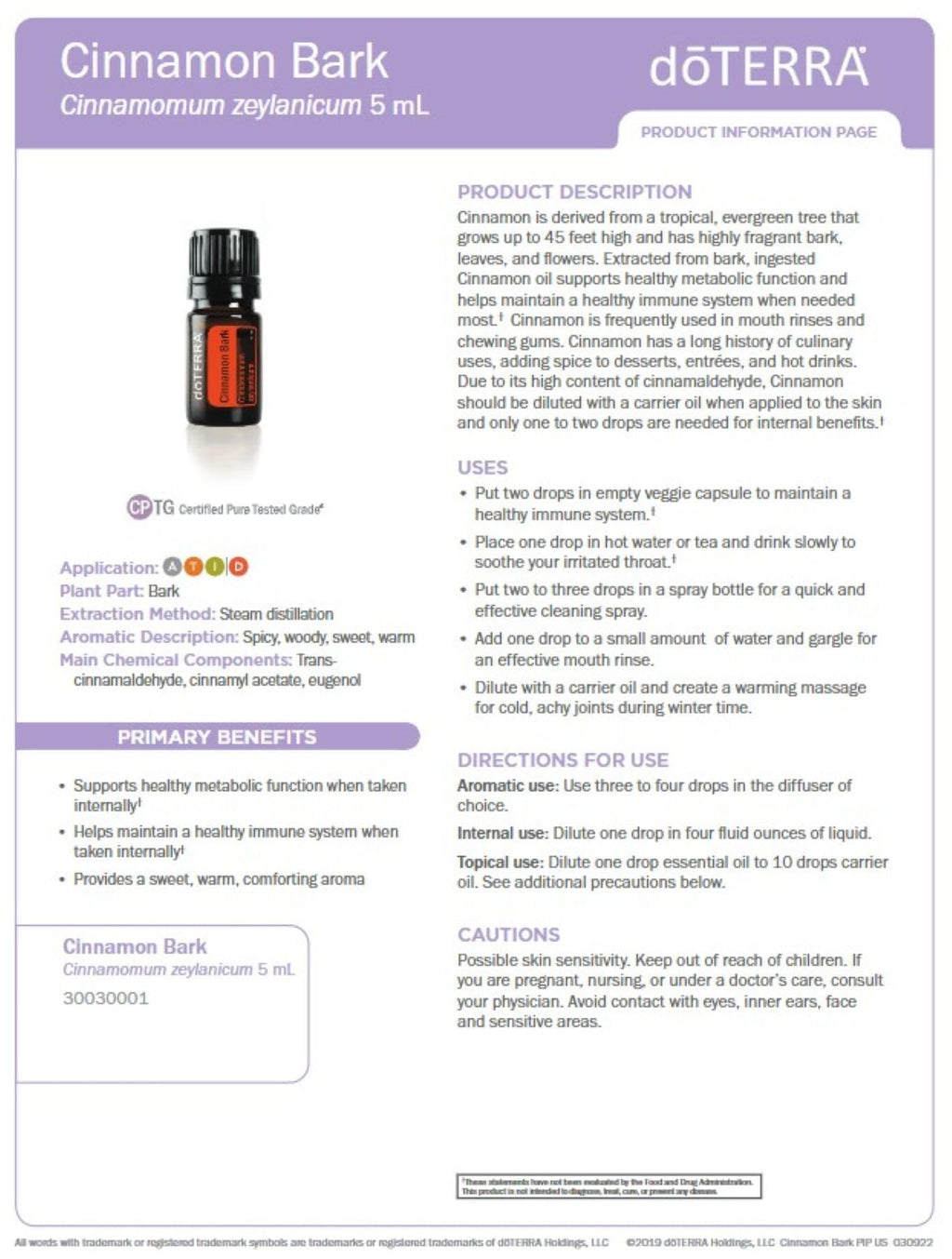 doTERRA Cinnamon Essential Oil - 5 ml - image 8