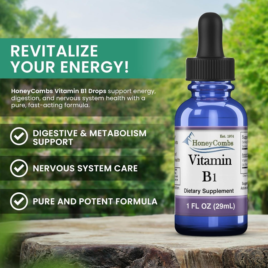 HoneyCombs Vitamin B1 Thiamine Liquid - 1 Fl Oz - image 8