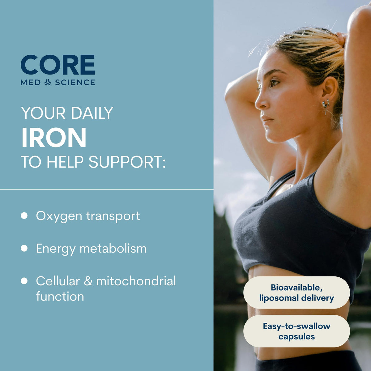 Core Med Science Liposomal Iron Supplement - 90 Capsules - image 2