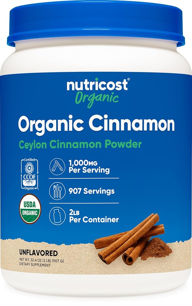 Nutricost Organic Ceylon Cinnamon Powder - 2 Pounds