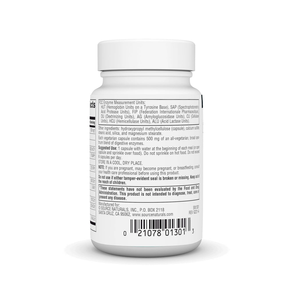 Source Naturals Essential Enzymes 500mg Bio-Aligned Multiple Enzyme