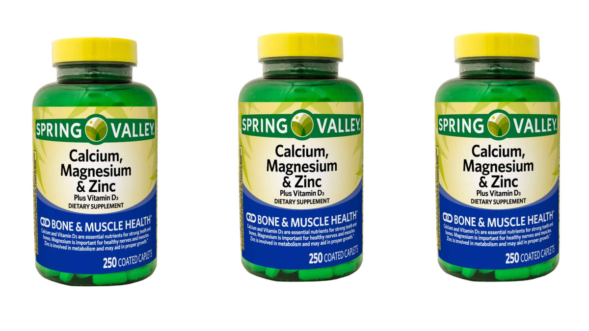 Spring Valley Calcium Magnesium Zinc Vitamin D3 - 750 Caplets