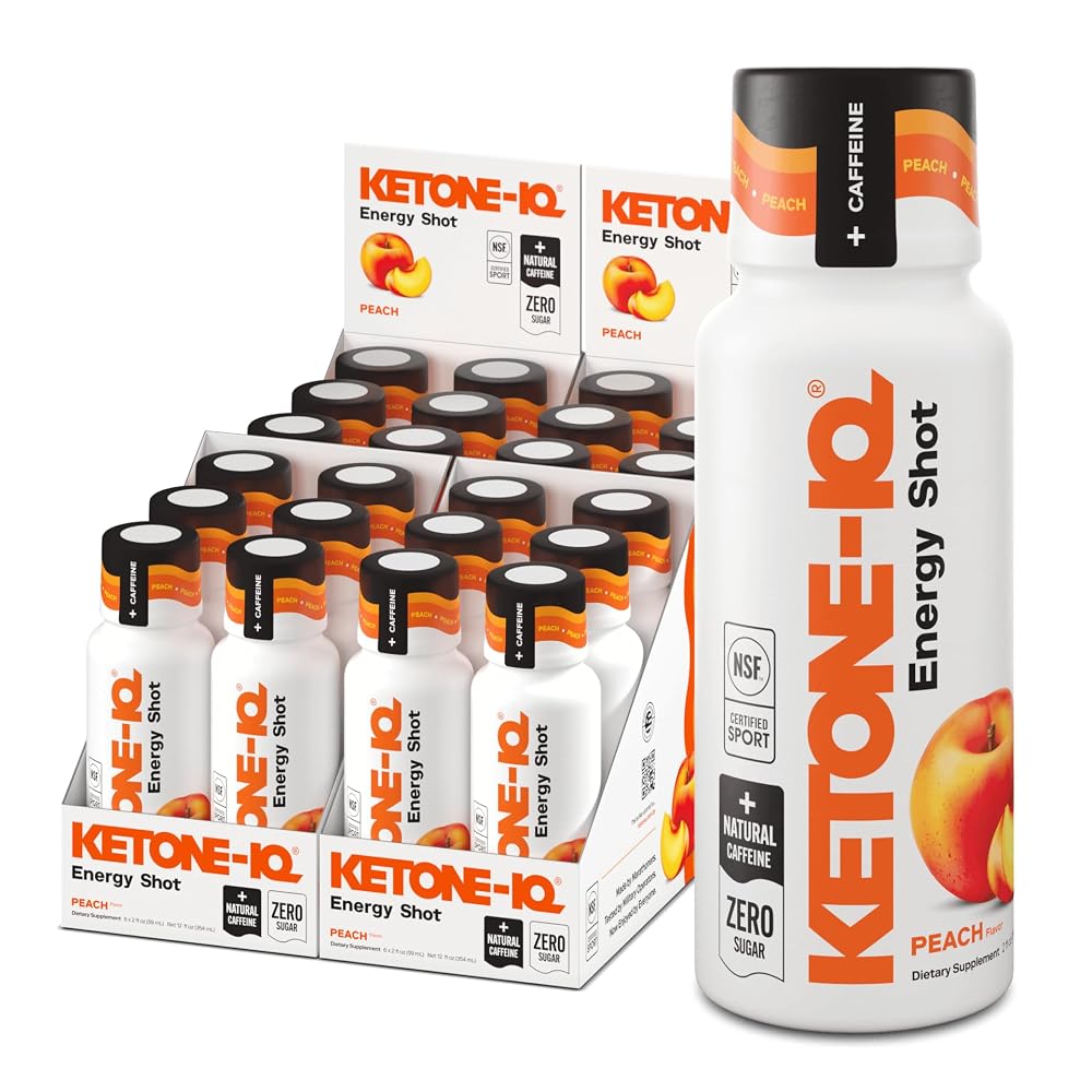 Ketone-IQ Caffeine Ketone Shots for Focus, Clean Energy, Endurance