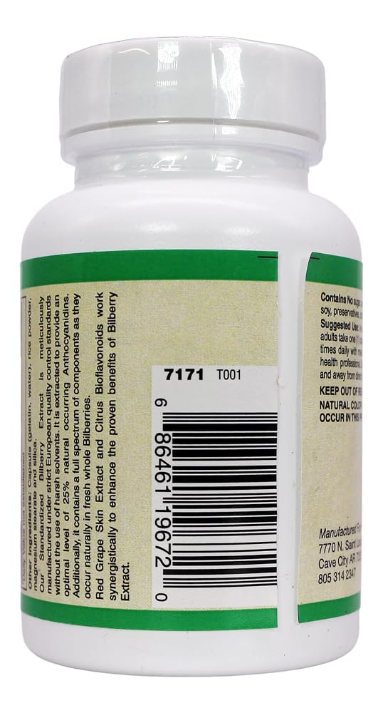 AlchePharma Euromed Bilberry Extract with Grape Skin - 60 Capsules - image 5