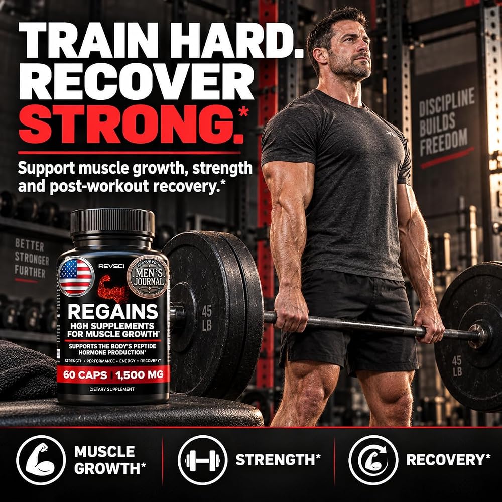 Revolution Science Regains HGH Supplement for Muscle Growth - 30 Capsules - image 3